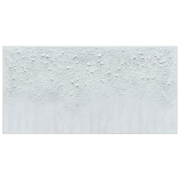 Empire Art Direct White Snow A Textured Metallic Hand Painted Wall Art, 24" x 48" x 1.5", Ready to Hang