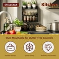 thumbnail image 4 of Spice Rack Wall Mounted  Spice Organizer for Counter  Bamboo Spice Storage Holder for Kitchen Cabinet  Pantry (Spice Jars Not Included  Natural), 4 of 6