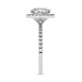 thumbnail image 3 of AFFY IGI Certified Lab Grown Diamond Halo Solitaire Engagement Ring, Center 7mm Cushion Cut Half Eternity Wedding Rings For Women In 14K Solid White Gold F-G, VS-SI Quality (2.10 Cttw)-4.5, 3 of 6