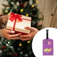 thumbnail image 4 of Unique Bargains 1 Pc Aircraft Luggage Tag for Travelling Purple Soft Rubber, 4 of 5