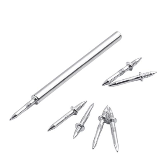 Beisidaer 200Pcs Seamless Nail With Double-Headed Base Thread For Concrete Skirting Boards