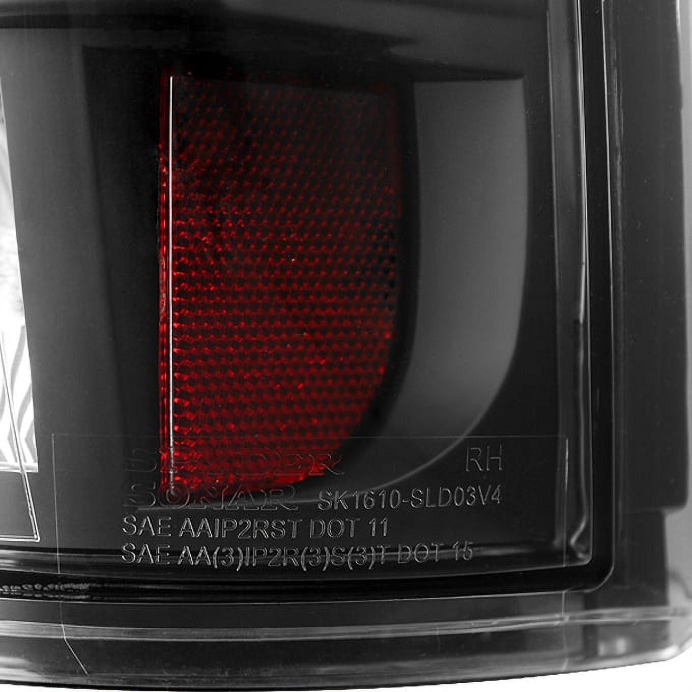 AKKON - For 1999-2002 Silverado 1500 2500 | 1999-2006 Sierra Pickup Truck Tube LED Black Tail Lights Brake Lamps Pair