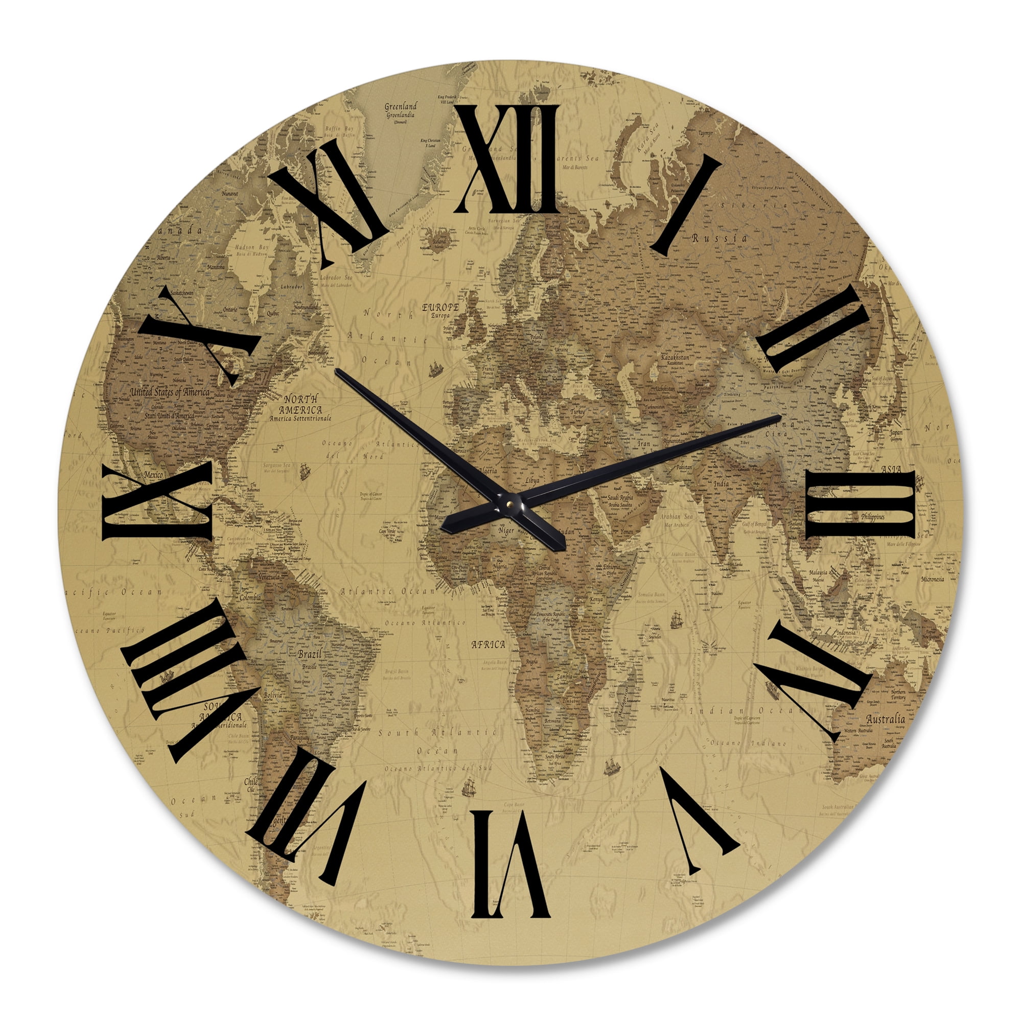 Designart 1 in Quartz Vintage Wall Clock