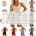 thumbnail image 3 of Tqcoqu Women's U Neck Sleeveless Bodycon Mini Dress with Built-In Shorts,Stretch Athletic Workout Tennis Dress with Side Pockets,Brown Women's S-XXL, 3 of 8