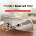 thumbnail image 3 of Dteck for iPhone 16 Case with Camera Contral Button, Compatible with MagSafe, Magnetic for iPhone 16 Case with Upgraded Lens Stand, Anti-Yellowing Slim Phone Case 6.1",Clear, 3 of 8