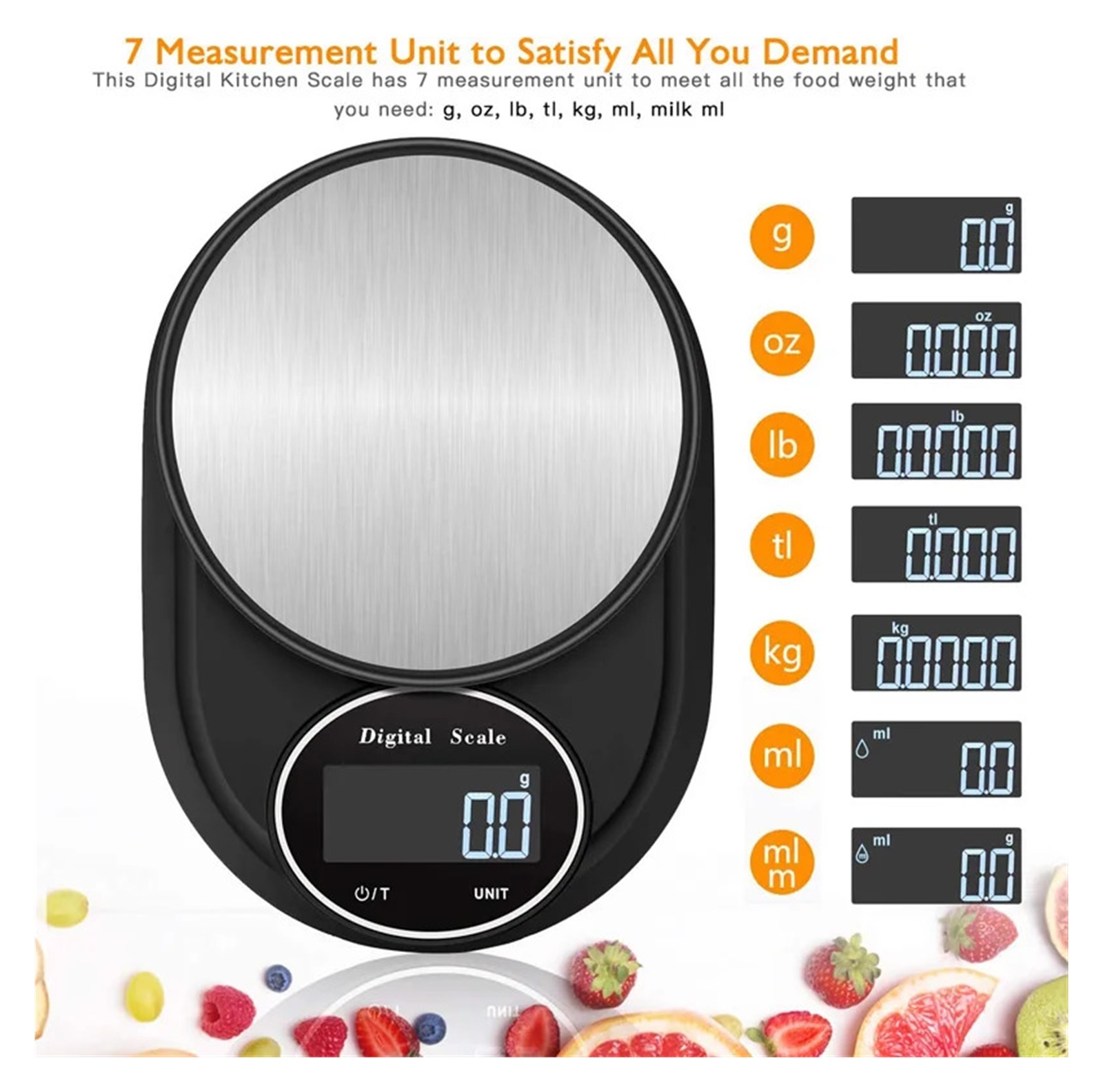 High Precision 5kg/ 0.1g Digital Kitchen Scale, Weight Grams Electronic Balance Food Diet Postal Scales Measure Tools ,Simple Operation