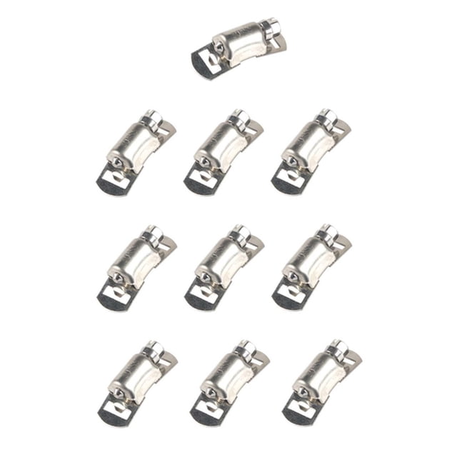 Abrazaderas de manguera de 10 piezas, sujetadores fuertes, sujetadores de abrazadera de gusano para tubería, bricolaje, metal de acero inoxidable para