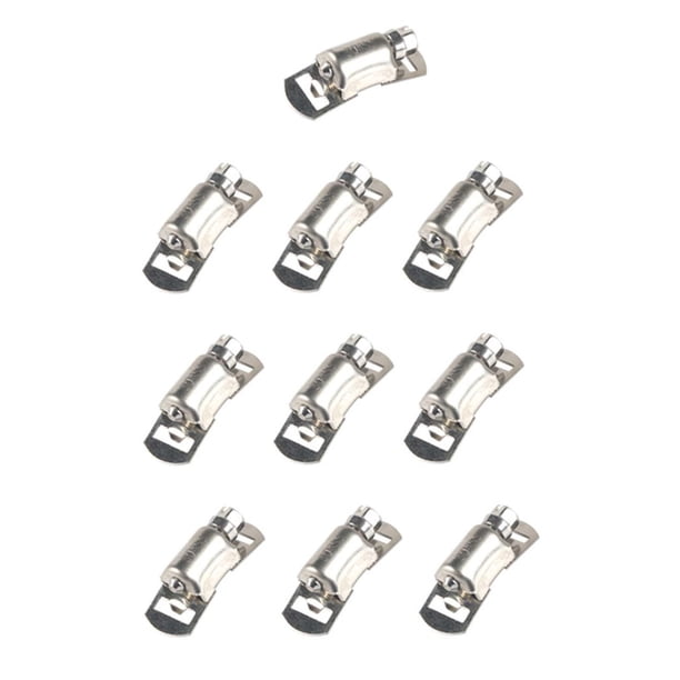 10 piezas de sujetadores de abrazadera de manguera , sujetadores de abrazadera de gusano, bricolaje de metal de acero inoxidable para flejes