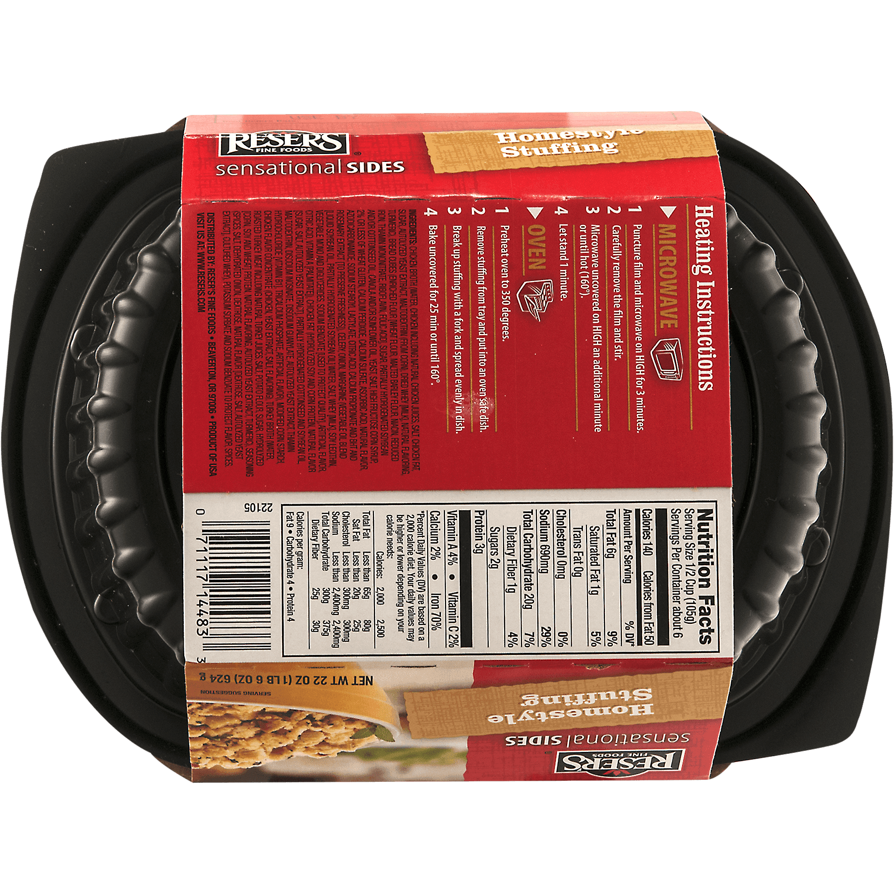 Reser S Fine Foods Sensational Sides Homestyle Stuffing 22 0 Oz Walmart Com Walmart Com