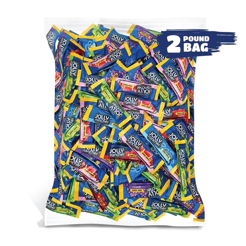 JOLLY RANCHER Stix Hard Candy, Original Flavors - 2 Pound Pack