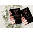 thumbnail image 4 of Darling Souvenir Black Birthday Invitation Card Printable Elegant Fill or Write In Blank Party Invites 28 Pcs 5 x 7 Inches, 4 of 5