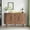 Walnut, variant on Feishominoo 47" Storage Cabinet with 2 Sliding Tambour Doors and 3 Drawers, Curved Fluted Sideboards Buffet for Living Room Hallway Entryway, Walnut