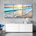 thumbnail image 3 of Rosework 3 Panel Canvas Wall Art, 12x18 Inch, 3 Panels Ocean Canvas Wall, Made In USA, 3 of 5