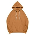 thumbnail image 4 of Elvqul Brown Hoodies for Women Tops Casual with Pockets Ladies Sweatshirts, 4 of 5