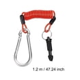 thumbnail image 4 of CZSCPDAW Stainless Steel Trailer Breakaway Cable with Coiled Spring, Carabiner and Pull Pin for RVs and Boats, 4 of 7