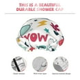 thumbnail image 5 of YFYANG Women's Double Waterproof Shower Cap, Cute Pencil Drawing Reusable Hair Cap for All Hair Styles and Head Sizes, 5 of 9
