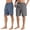 Blue Plaid+White Plaid, variant on LANBAOSI Men's Plaid Sleep Shorts, Mens Cotton Pajama Shorts with Pockets and Drawstring, 2-Pack Size L
