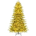 thumbnail image 1 of Costway 7 FT Artificial Christmas Tree with 370 LED Lights, 1090 Branch Tips for Home Party, 1 of 10