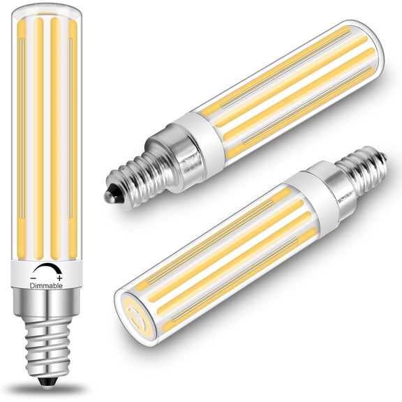 E12 YANTON Bulbs 120W 150W Equivalent Dimmable C7 Energy Saving COB Light Natural White 4000K 15W 1500LM Chandelier T6 Candelabra Base Bulbs for Ceiling Fan Pendant Lighting Pack of 3