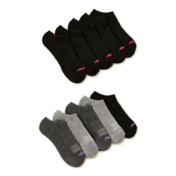 Avia Women's Performance Cushioned No Show Socks, 10-Pack