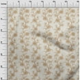 thumbnail image 3 of oneOone Rayon Beige Fabric Asian Floral Dress Material Fabric Print Fabric By The Yard 56 Inch Wide, 3 of 4