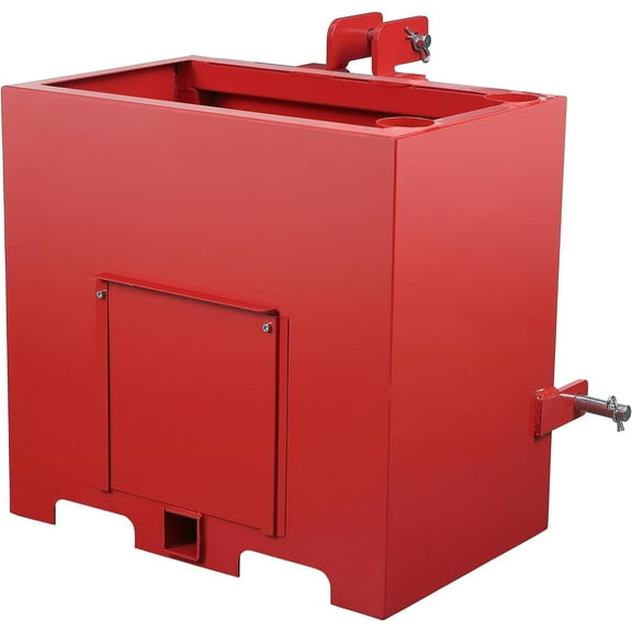 2024 New Ballast Box 3 Point Category 1 Tractor, 800lbs Capacity Tractor Ballast with 2" Hitch Receiver, Fits Category 1 Tractor Attachment