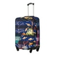 thumbnail image 2 of Easygdp Sea Inhabitans and Herb Print Elastic and Washable Suitcase Protective Cover with Hidden Zipper Fits 18-32 inch Luggage -X-Large, 2 of 9
