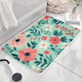 thumbnail image 3 of Pioneer Flower Floral Print Flannel Non Slip Door Rugs,Washable Door Mats Indoor,Decorative Door Mats,Dirt-Resistant and Absorbent Doormat for Entrance,Bedroom,Kitchen,Bathroom,23.5"x16", 3 of 5