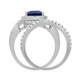 thumbnail image 3 of Keepsake 2 2/3 Carat TGW Created Blue & White Sapphire "Midnight Gem" Women’s Bridal Set in Sterling Silver, 3 of 7