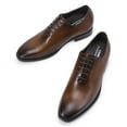 thumbnail image 2 of CMR CHAMARIPA High Heel Men Dress Shoes - Brown Wedding Elevator Shoes - 7CM / 2.76 Inches Taller, 2 of 5