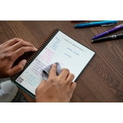Rocketbook Core Smart Reusable Spiral Notebook, Teal, Executive Size Eco-friendly Notebook (6 x 8.8)- 36 Lined Pages, Includes 1 Pen and Microfiber Cloth