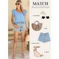 thumbnail image 4 of Eytino Women Summer Tops Cute Square Neck Tank Tops Loose Dressy Casual Sleeveless Shirts Tunic Top, 4 of 12