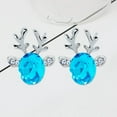 thumbnail image 4 of Large Flower Stud Earrings Floral Hoop Earrings for Women Double Piercing Elegant Jewelry, 4 of 5