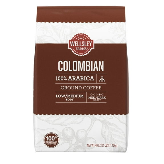 Product of Wellsley Farms Colombian Ground Coffee 40 oz.