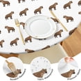 thumbnail image 4 of White Hyena Pattern Round Fitted Tablecloth with Elastic Edge,Dining Table Cover Waterproof,Outdoor Round Tablecloth for Camping,Dining,Indoor and Outdoor, 4 of 7
