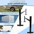 Kojem Adjustable Cargo Mount Trailer Roof Ladder Racks for 4'8.5