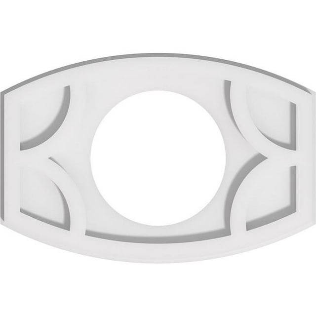 Ekena Millwork CMP14X9KY-06000 6 in. ID x 7,5 in. Rectangle Kailey Architectural Grade PVC Contemporain Médaillon de Plafond