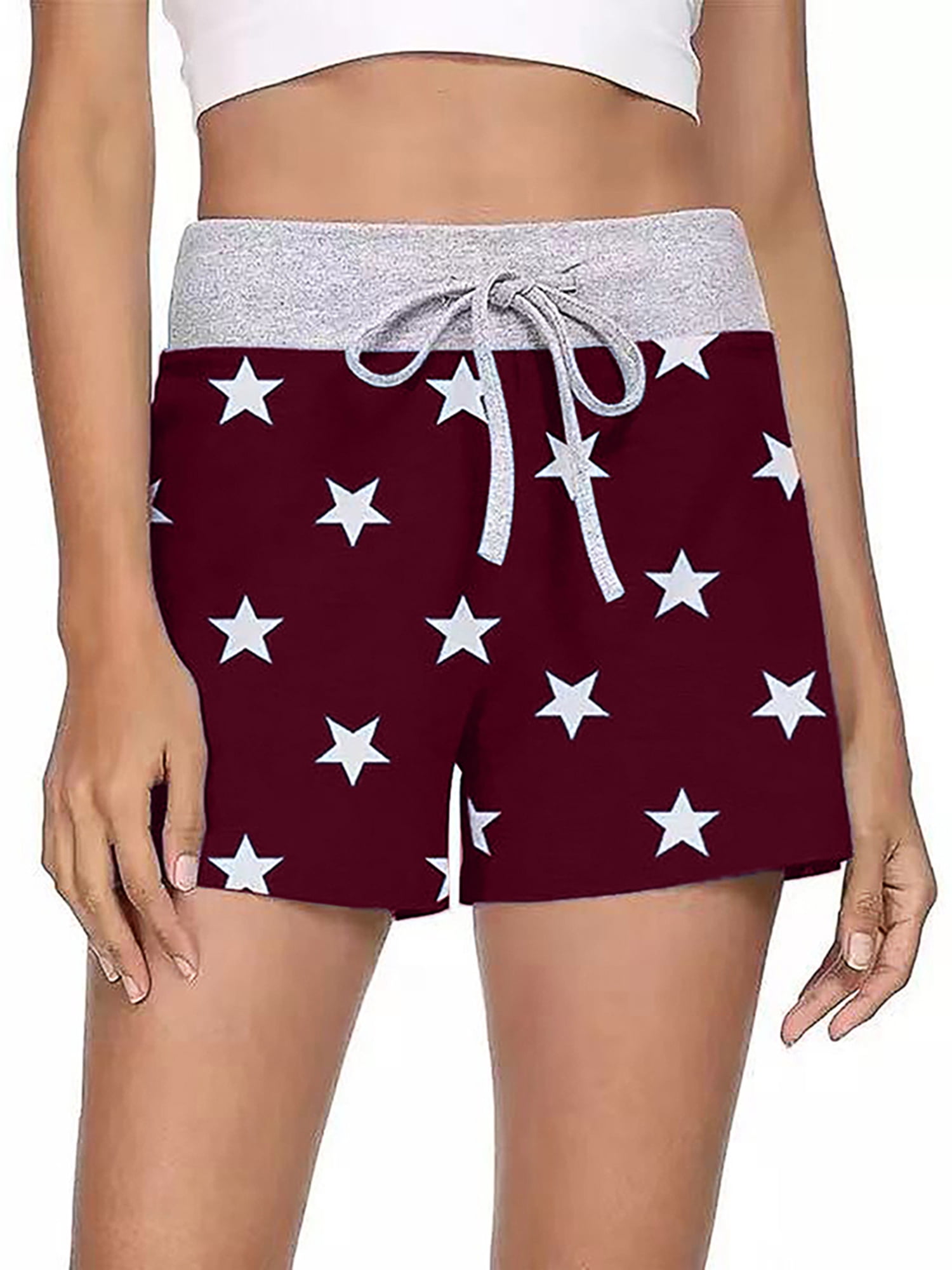 Women's Elastic Waist Pajama Shorts 