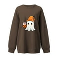 thumbnail image 3 of Amzcrzy Sweat-Shirt pour Femmes Mode Imprimée Blouse Ample à Manches Longues Col Rond Chandails en Molleton Sans Capuche Chandails en Molleton d'Halloween pour Femmes Chemises à Manches Longues pour Femmes Chandail Chandail en Molleton S, 3 of 3