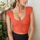 thumbnail image 2 of Sujetador deportivo largo acolchado para mujer - Top de entrenamiento de yoga con aberturas, camiseta sin mangas con tirantes para gimnasio, 2 of 5