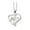 Silver White, variant on Heart Pendant Necklaces for Women I You Mom Cubic Zirconia Heart Necklace for Mother Day Birthday Gift