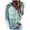 Blue, variant on Aayomet Womens Long Sleeve Knit Sweater Zip Up Hoodie Jacket Lightweight Drawstring Color Block Sweatshirt