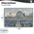 thumbnail image 4 of Stupell Industries French Country Meadow of Blue Flowers & Barn Gray Framed Giclee Art, 24 x 16, by Nan, 4 of 8
