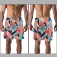 thumbnail image 3 of luoweisi Men's Beach Shorts Quick Dry Swim Trunks with Mesh Lining Geometry L, 3 of 5