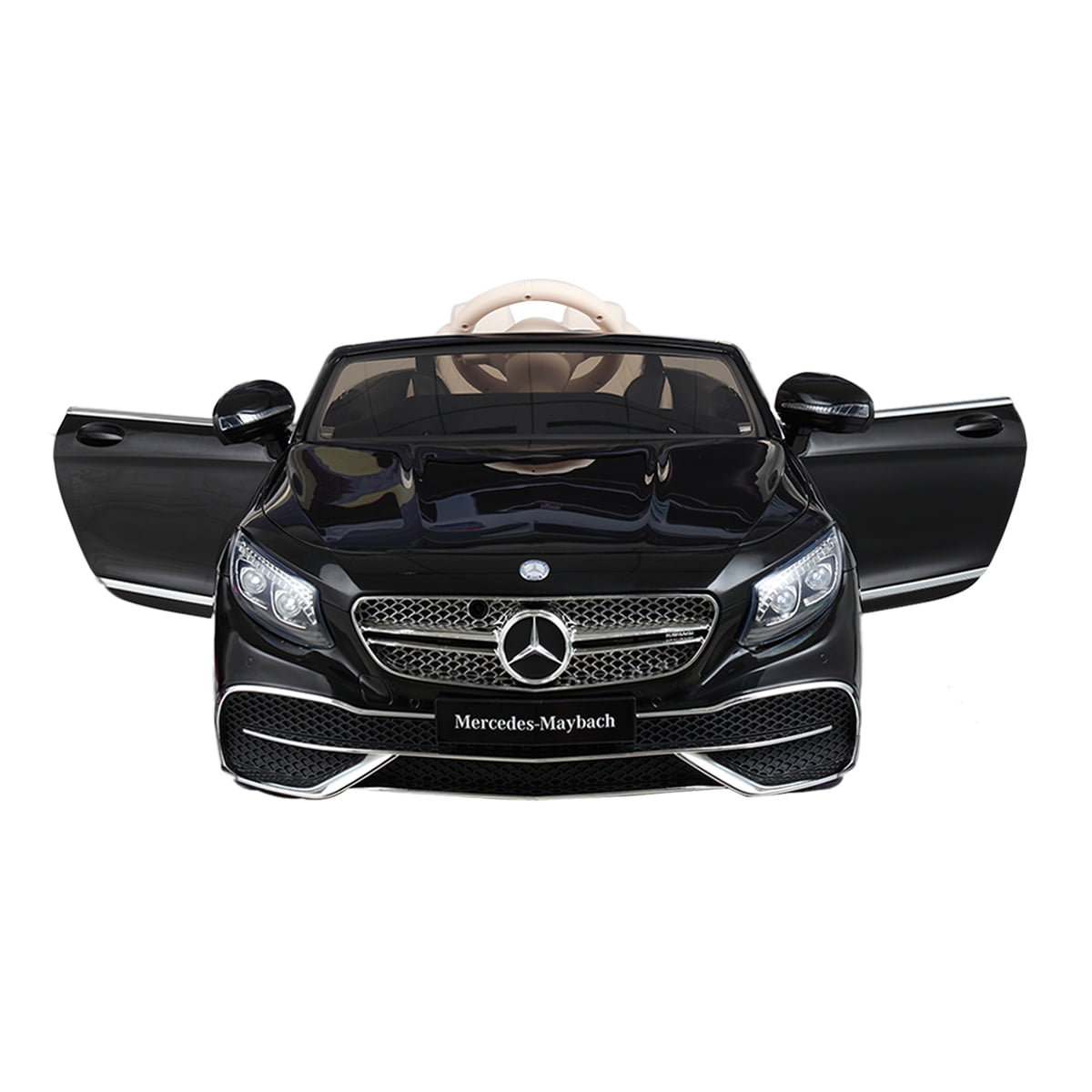 Lowestbest Kids 12V Electric Ride On Car w/ Remote Control, Radio Music, LED Lights, 2 Seats, Black Lowestbest Kids 12V Electric Ride On Car w/ Remote Control, Radio Music, LED Lights, 2 Seats, Black