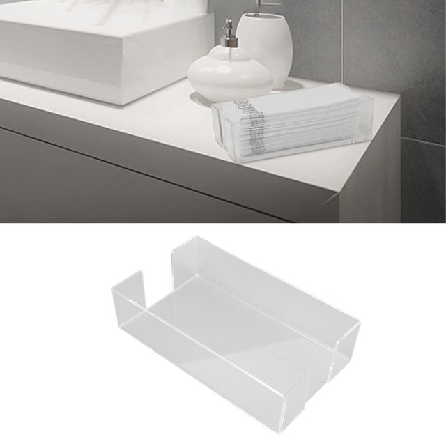 Napkin Tray Acrylic Napkin Dispenser Large Capacity Transparent for Dining ANGGREK Otros