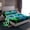 Green Teal, variant on Castle Fairy Abstract Gradient Gamer Twin Sheet Sets 3pcs for Children Teens,Geometric Plaid Twin Fitted Sheet Microfiber,Futuristic Cubes Gamepads Breathable Flat Sheet,Super Cozy Room Decor