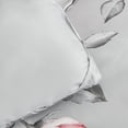 thumbnail image 4 of Koniroom Floral Comforter Set, Queen, Pink and Gray Roses, 3-Pieces, 4 of 6