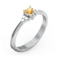 thumbnail image 3 of Birthstone Heart Ring with Shoulder Accents - Citrine (November), 3 of 4
