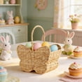 thumbnail image 4 of Handwoven Flutterby Basket with Handle, Straw Storage Basket for Easter, Wedding Display, Home Decor, Spring Decor, Multifunctional Decorative Basket for Bedroom, Living Room, 4 of 6